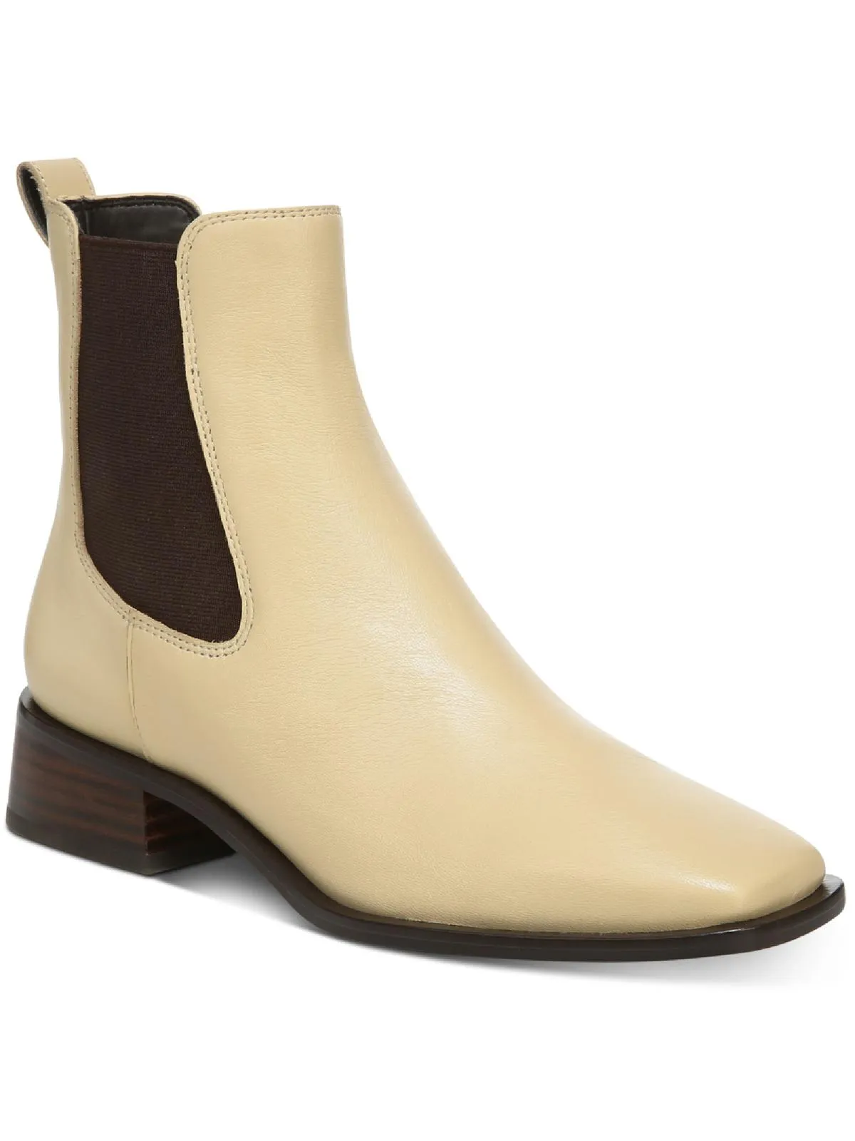 Thelma Womens Leather Square Toe Ankle Boots