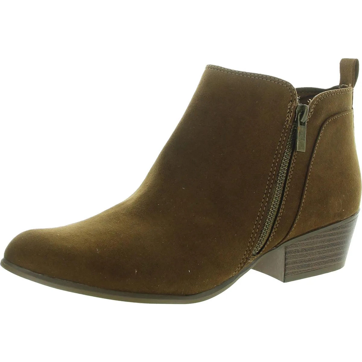 Timber Womens Faux Suede Round Toe Ankle Boots