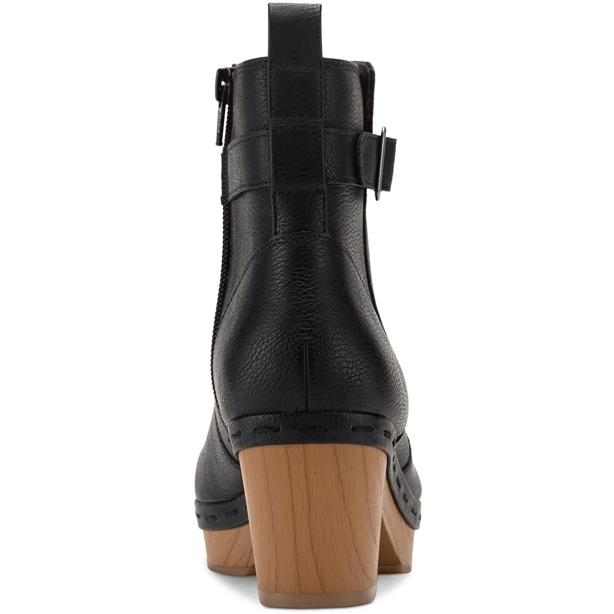 Toryy  Womens Faux Leather Clog Booties