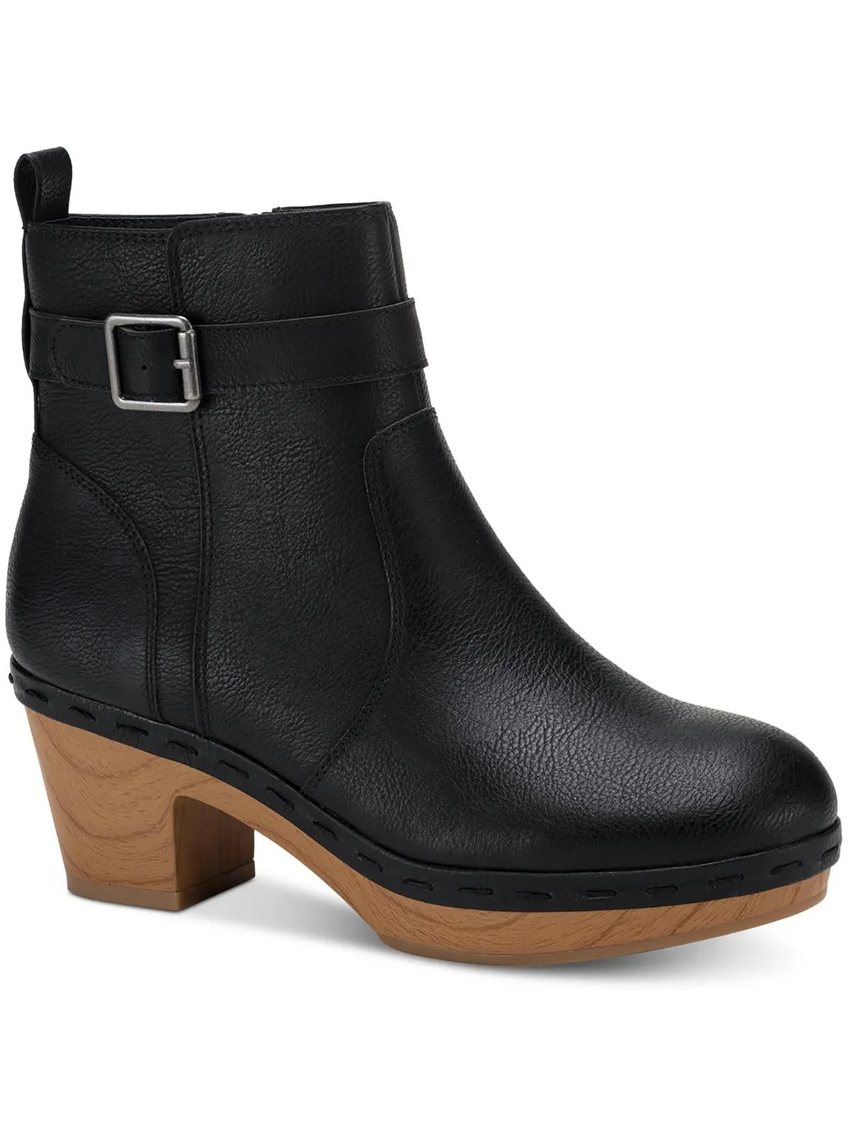 Toryy  Womens Faux Leather Clog Booties