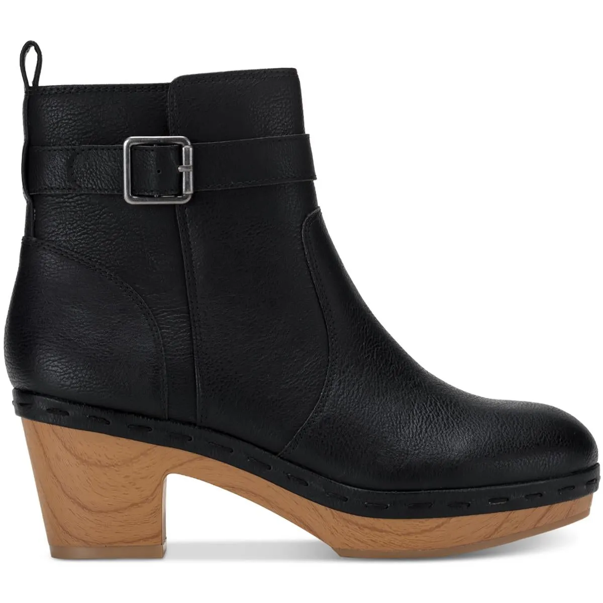Toryy  Womens Faux Leather Clog Booties