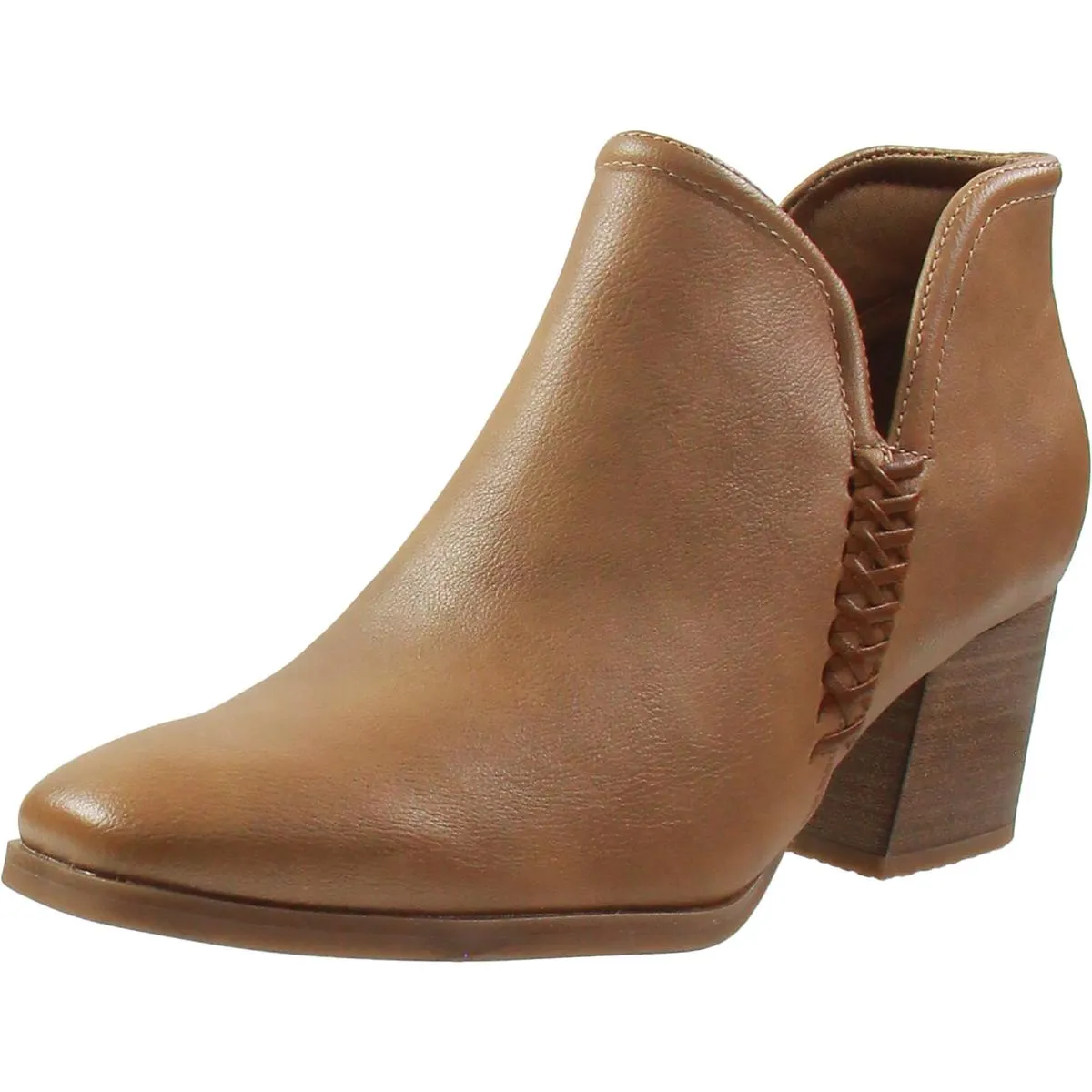 Tristen Womens Faux Leather Ankle Booties