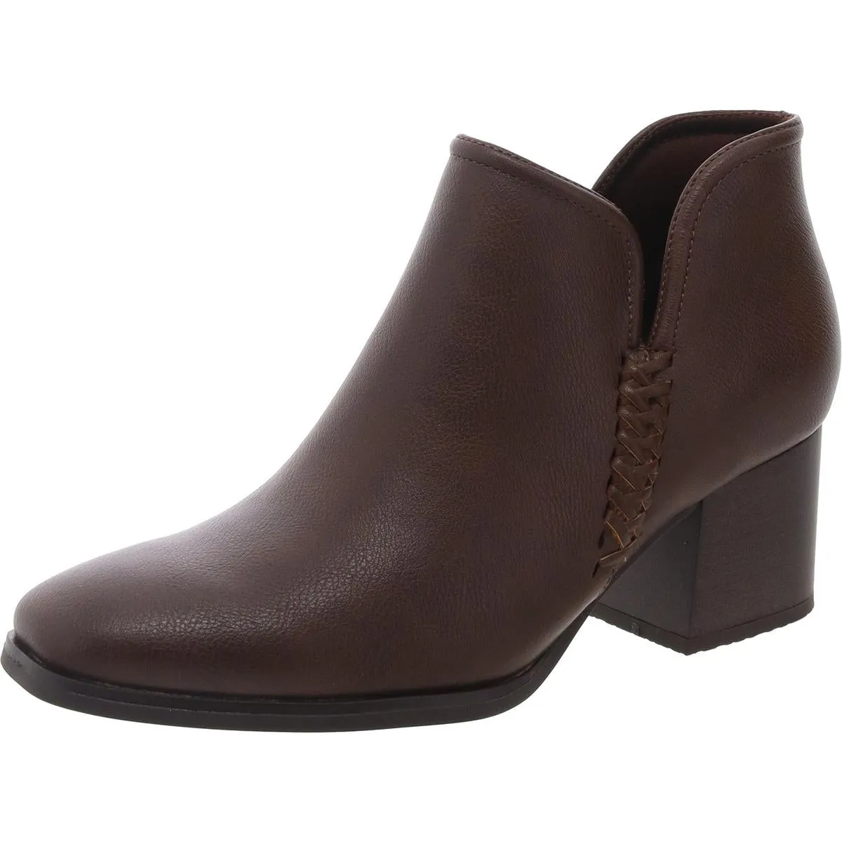 Tristen Womens Faux Leather Ankle Booties