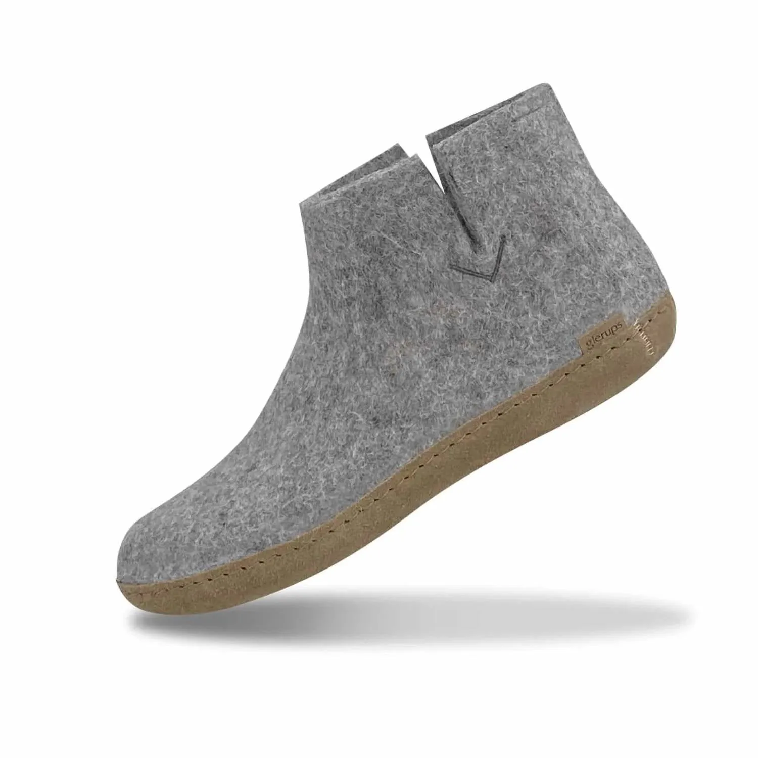 Unisex Felt Boots With Leather Sole In Grey