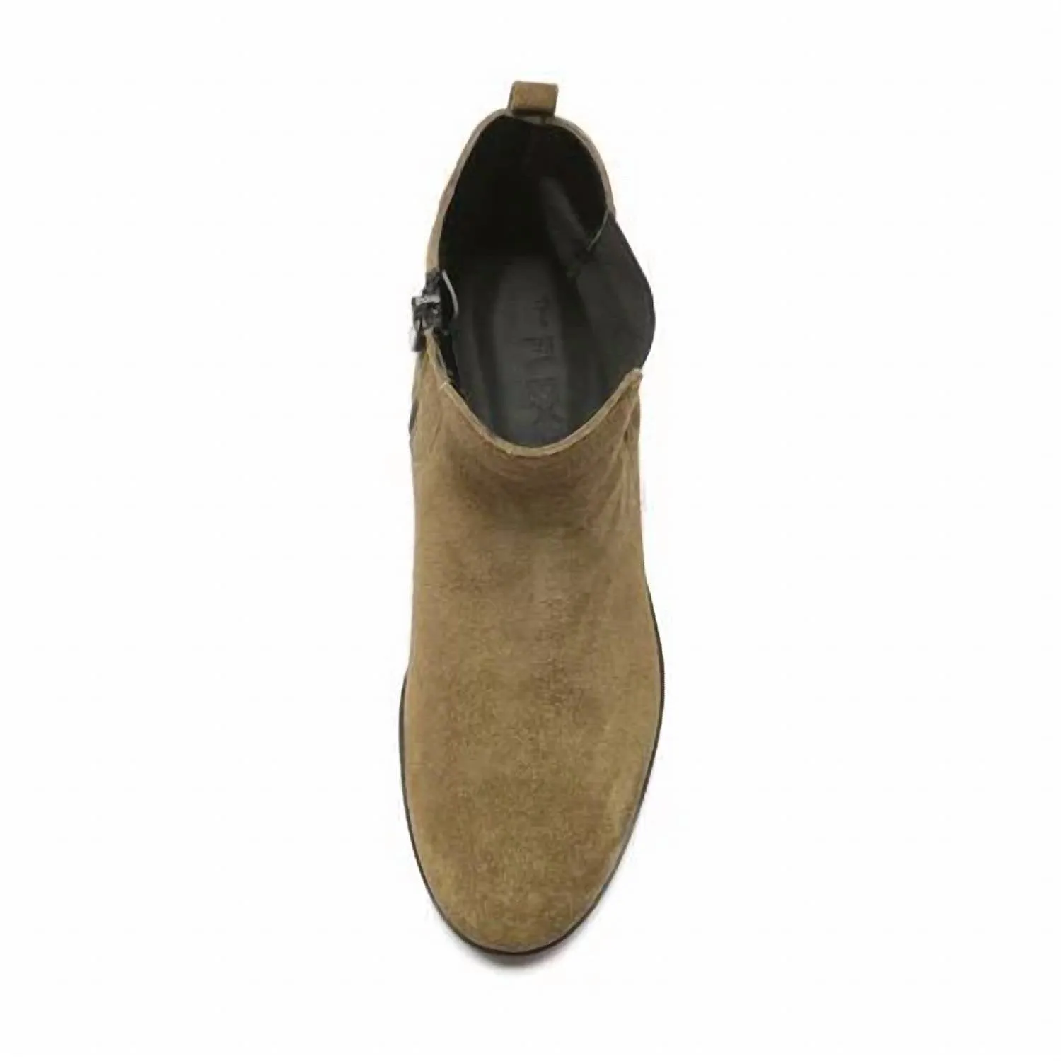 Up N Out Too Block Heel Booties In Olive