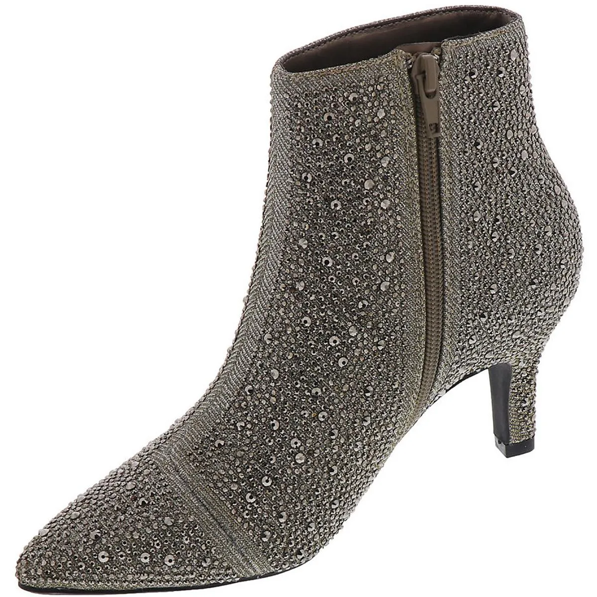 Ursula Womens Rhinestone Pointed Toe Booties