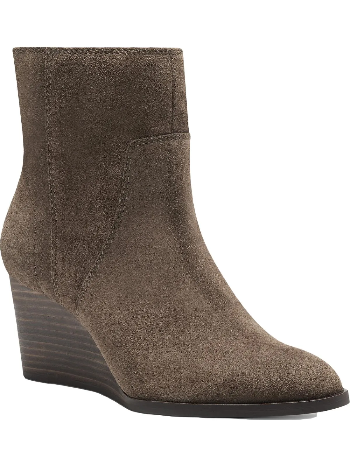 Wafael Womens Suede Wedge Booties