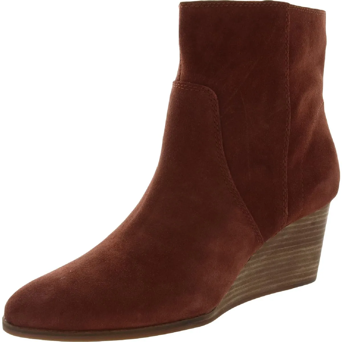 Wafael Womens Suede Wedge Booties
