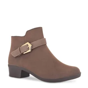 Waterproof Dress Booties In Dark Beige