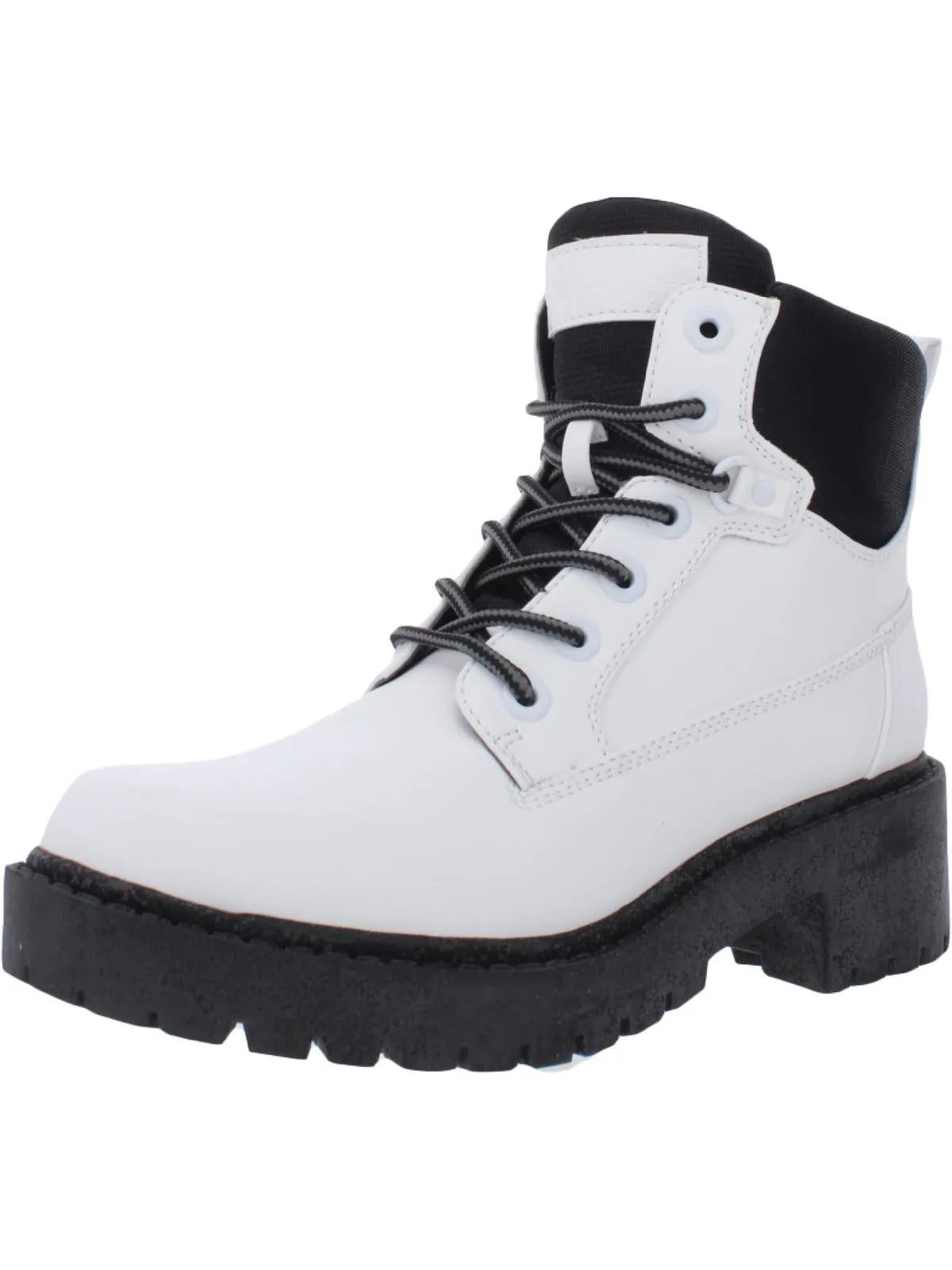 Weston-A Womens Faux Leather Platform Ankle Boots
