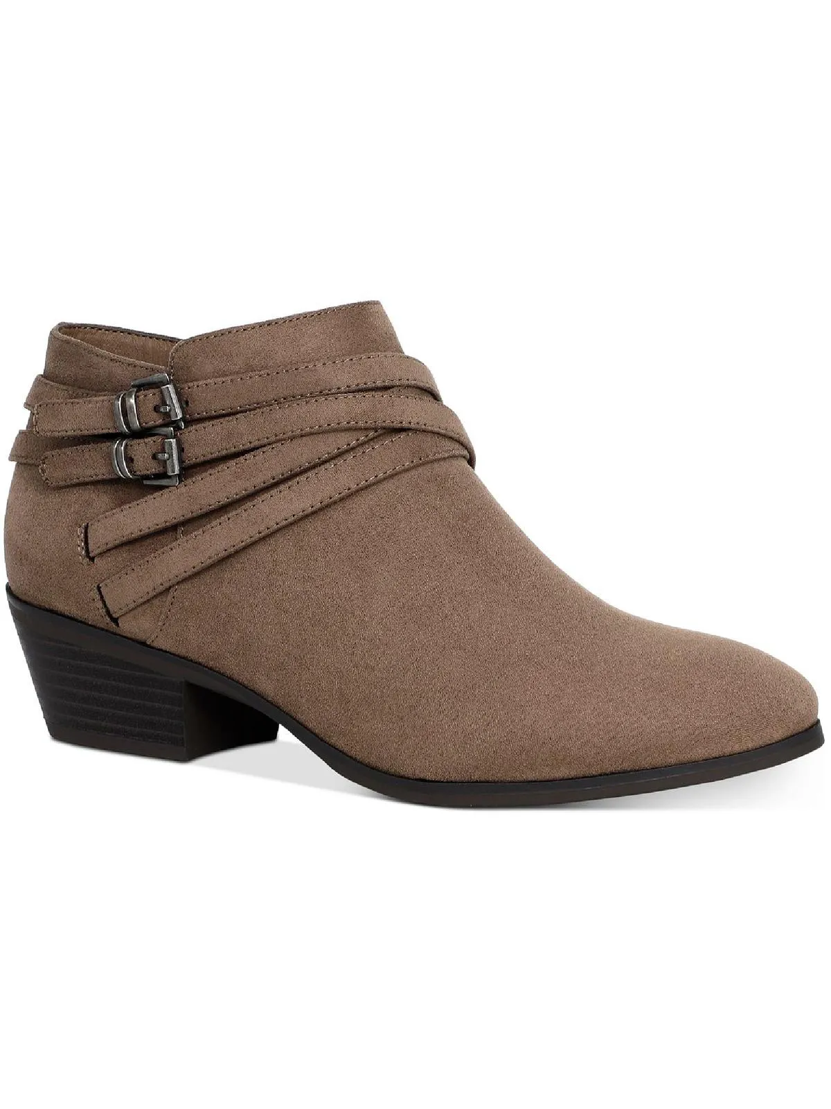 Willow Womens Microfiber Block Heel Ankle Boots