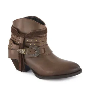 Women Western Fashion Booties In Brown