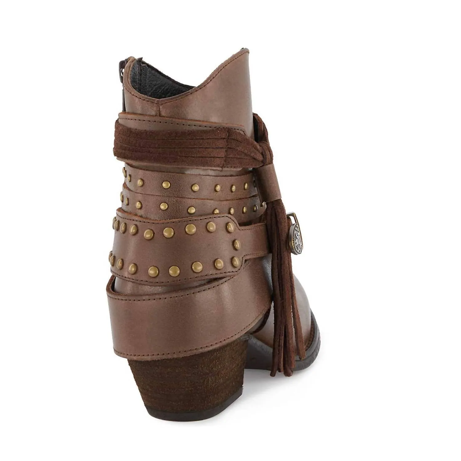 Women Western Fashion Booties In Brown