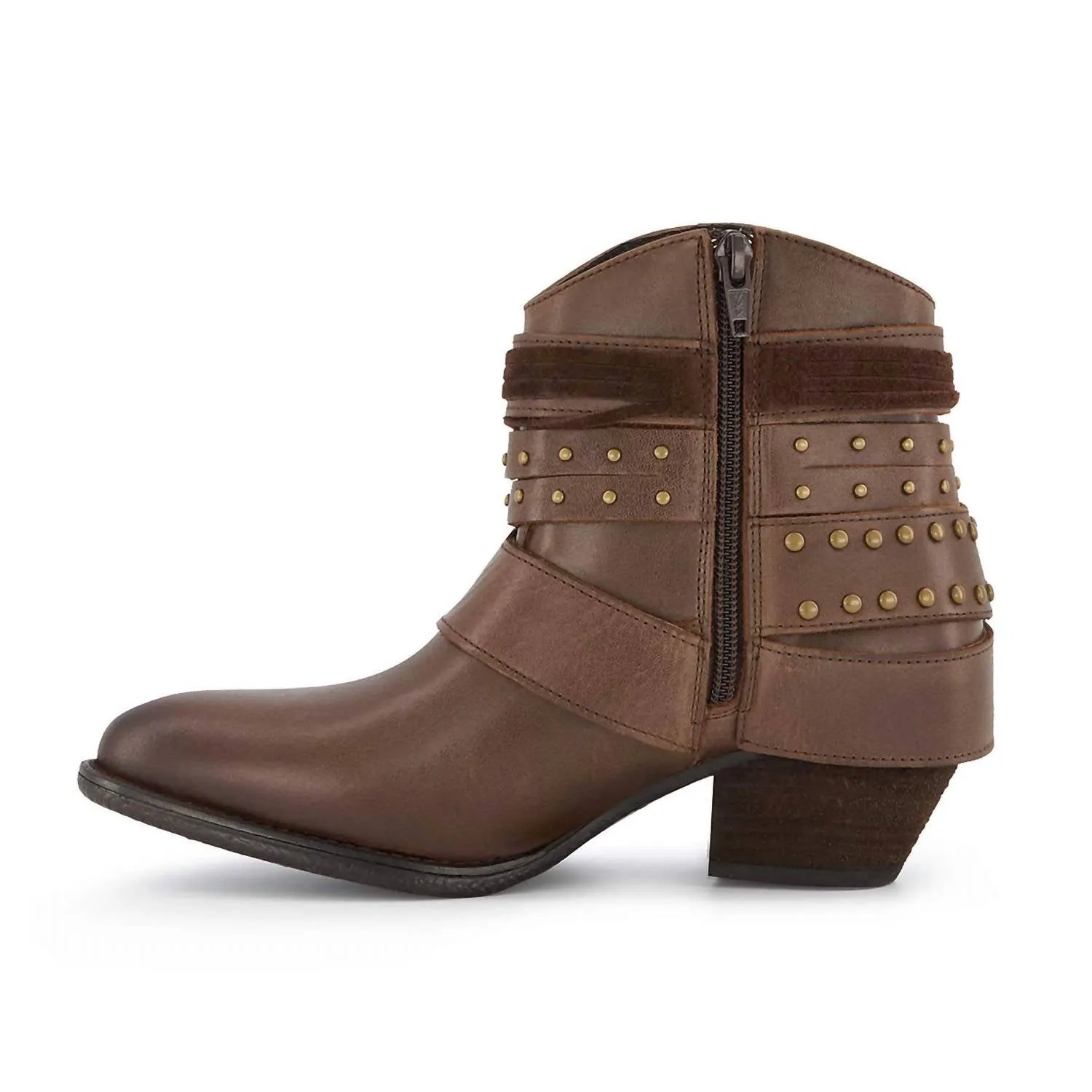 Women Western Fashion Booties In Brown