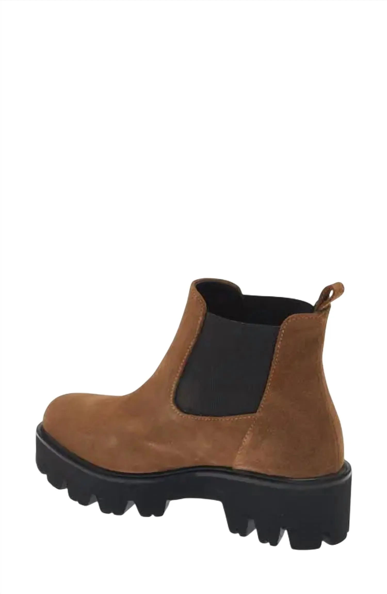 Women's Alicia Lug Chelsea Boot In Camoscio Cola