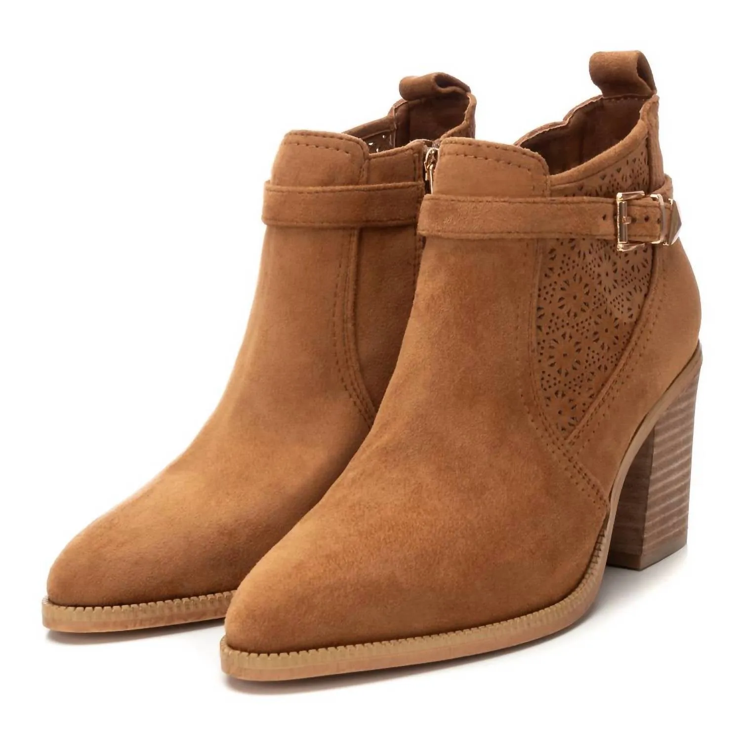Women's Ankle Booties In Camel