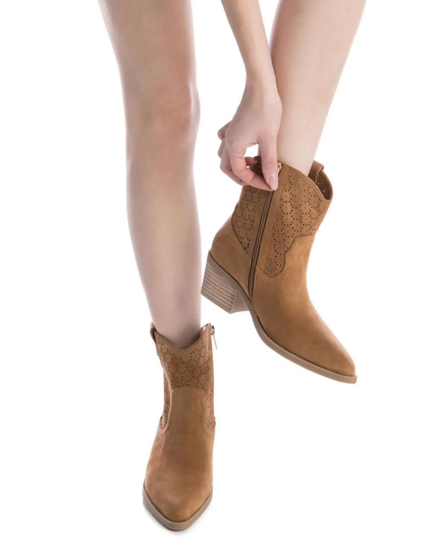 Women's Ankle Booties In Camel
