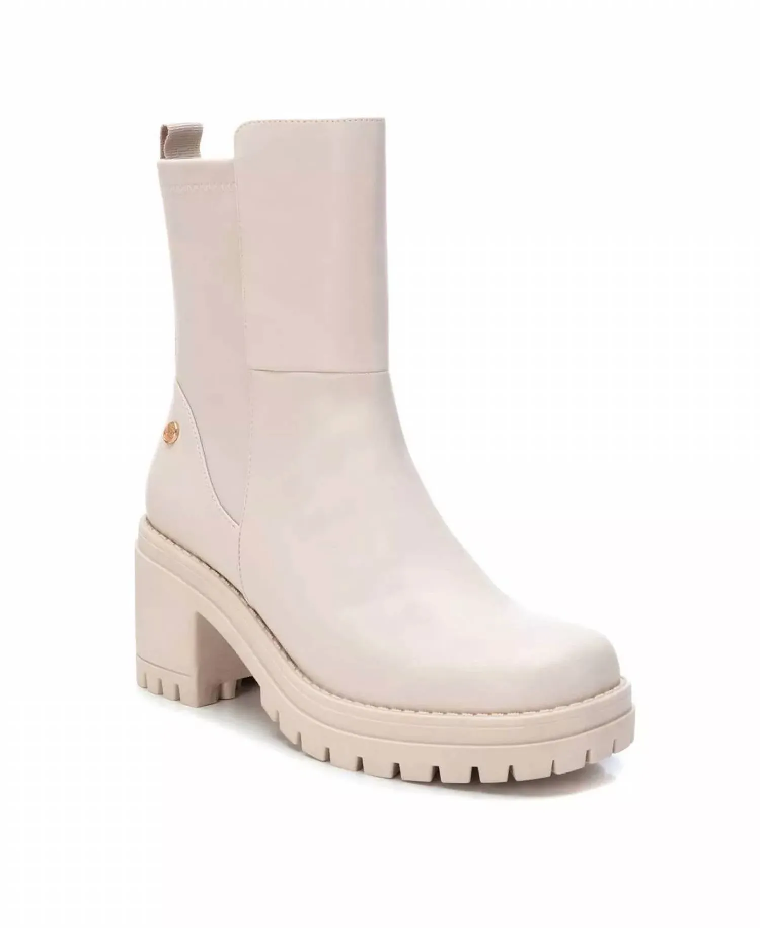 Women's Ankle Booties In Light Beige