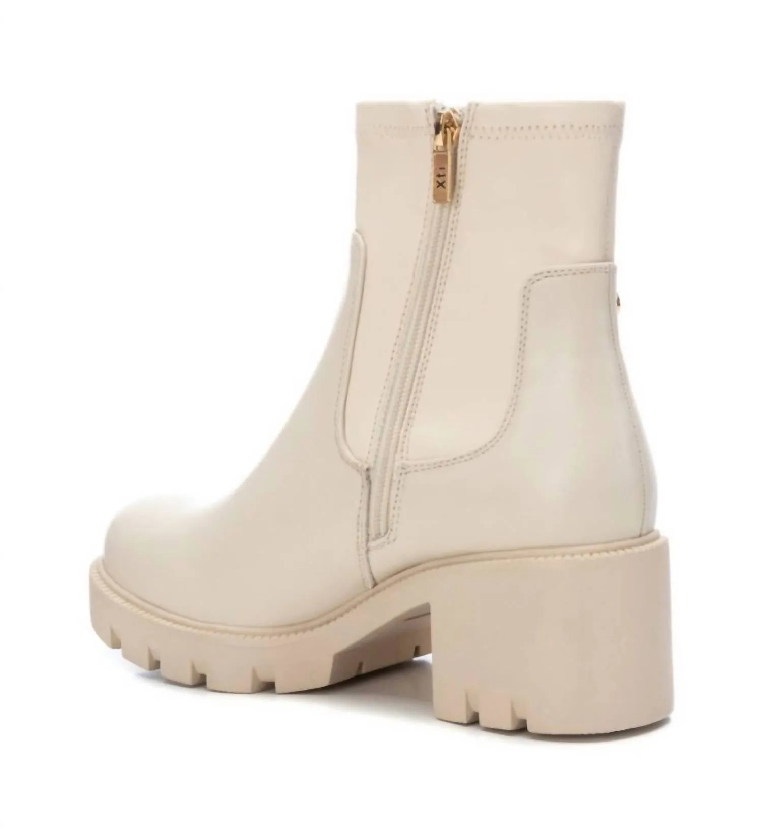 Women's Ankle Booties In Light Beige