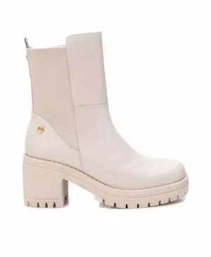 Women's Ankle Booties In Light Beige