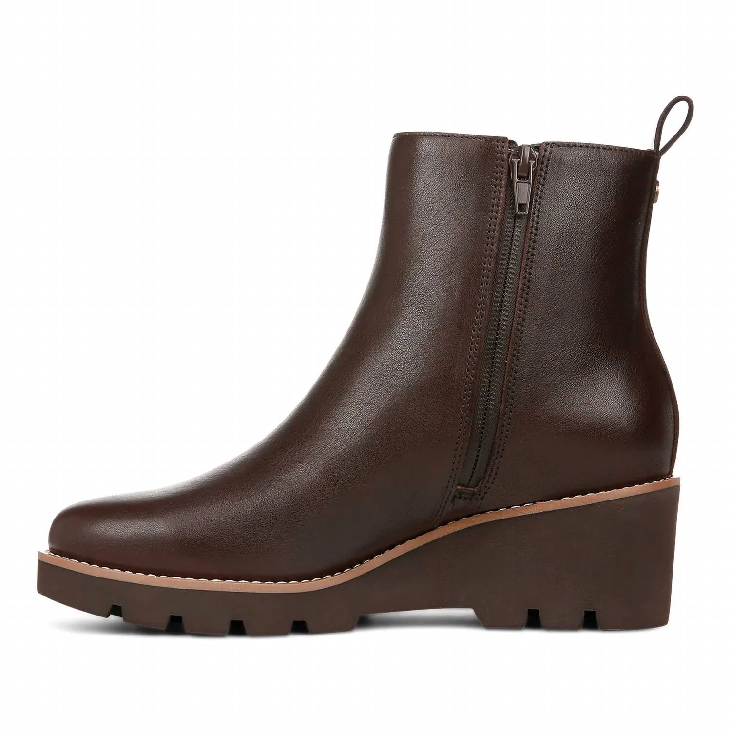 Women's Aria Wedge Ankle Boot In Dark Brown
