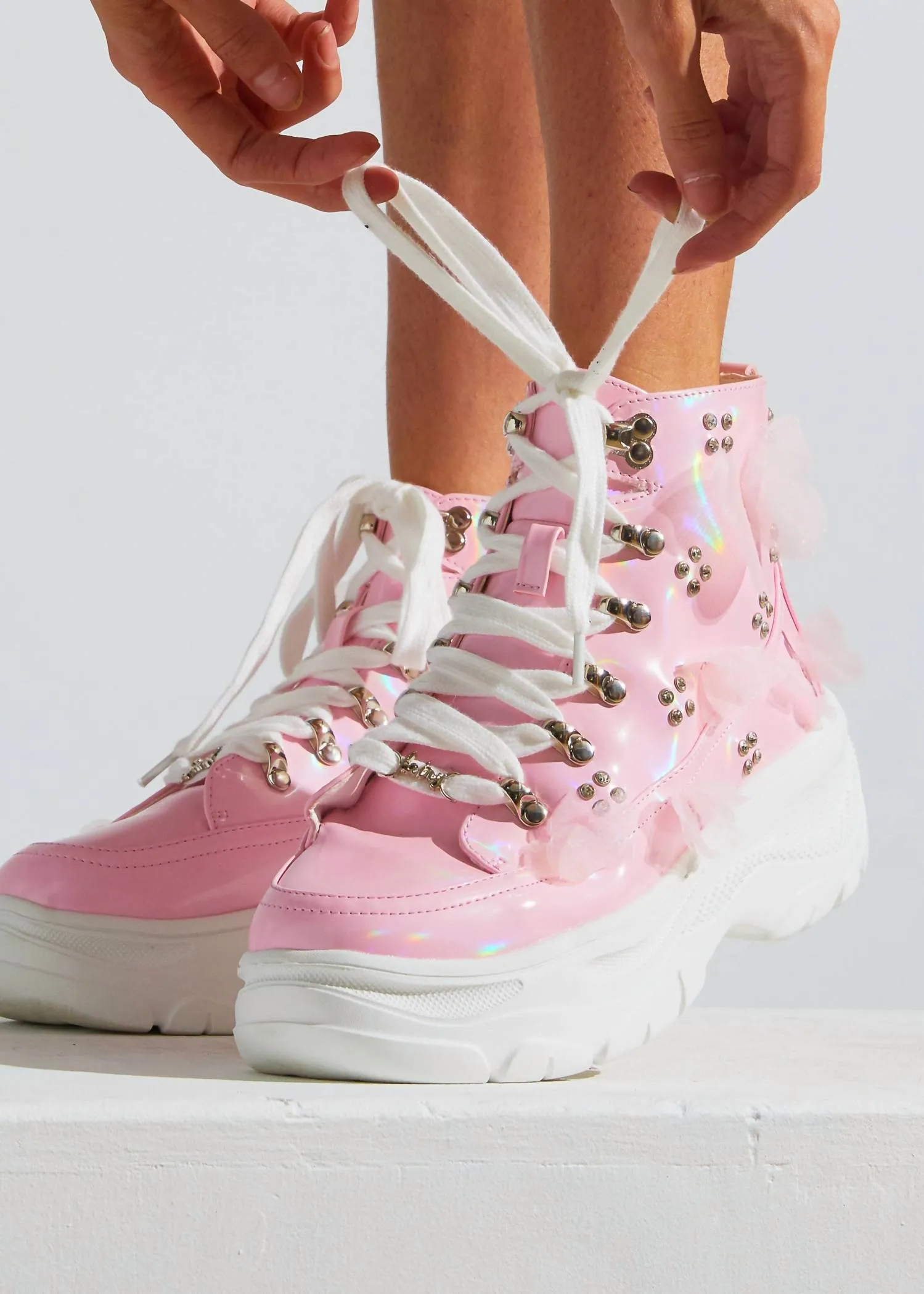 Women's Ava Hiker Boots In Pink/white