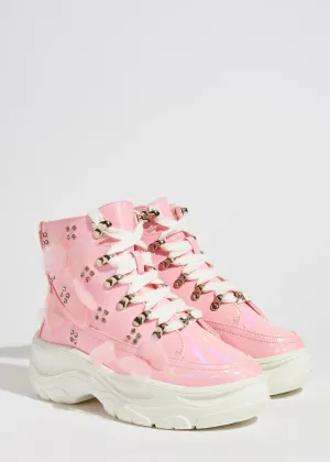 Women's Ava Hiker Boots In Pink/white