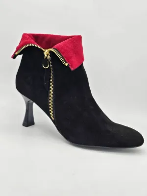 Women's Ava Turn Down Booties In Red