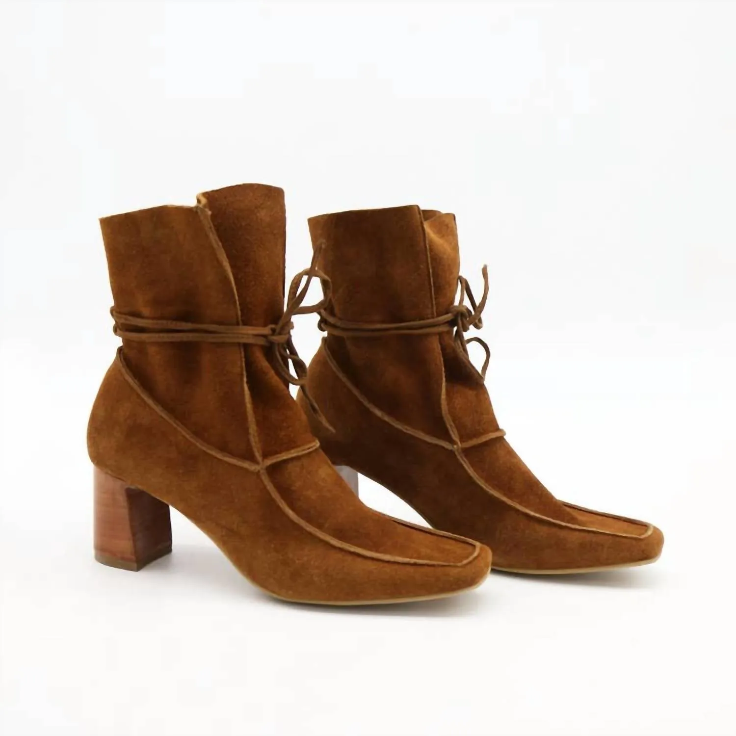 Women's Awakening Ankle Booties In Tan Caramel Suede