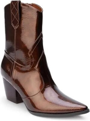 Women's Bambi Western Booties In Bronze