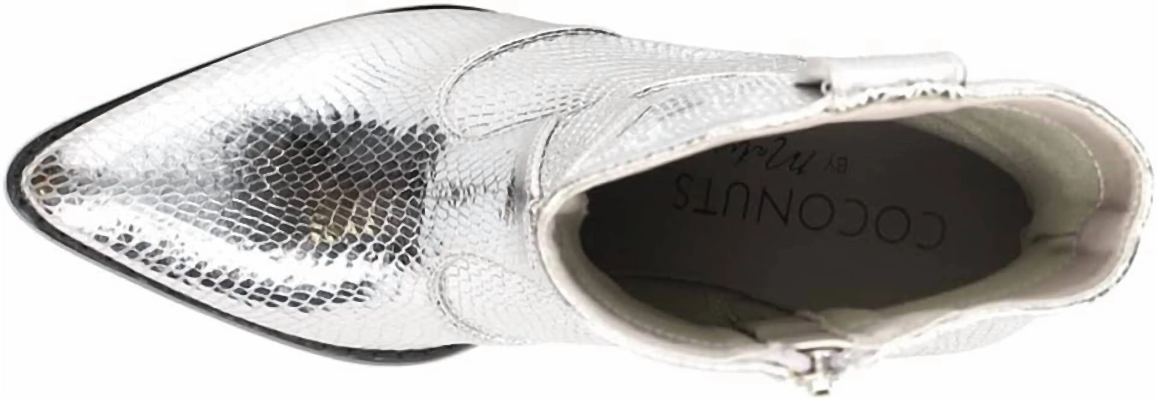 Women's Bambi Western Boots In Silver Snake