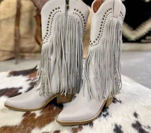 Women's Beastly Fringe Boots In Grey