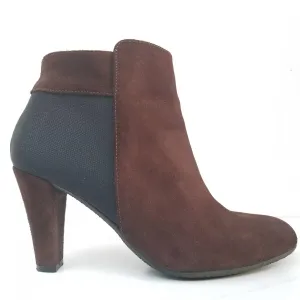 Women's Berlin Ankle Boot In Suede Brown