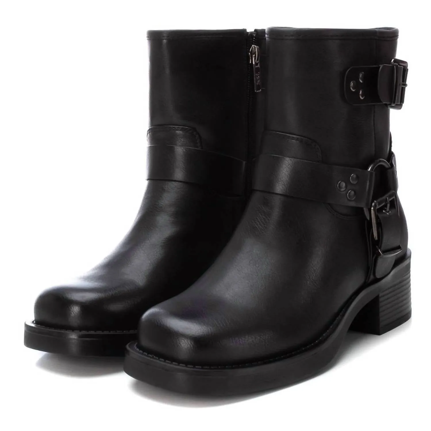 Women's Biker Booties In Black