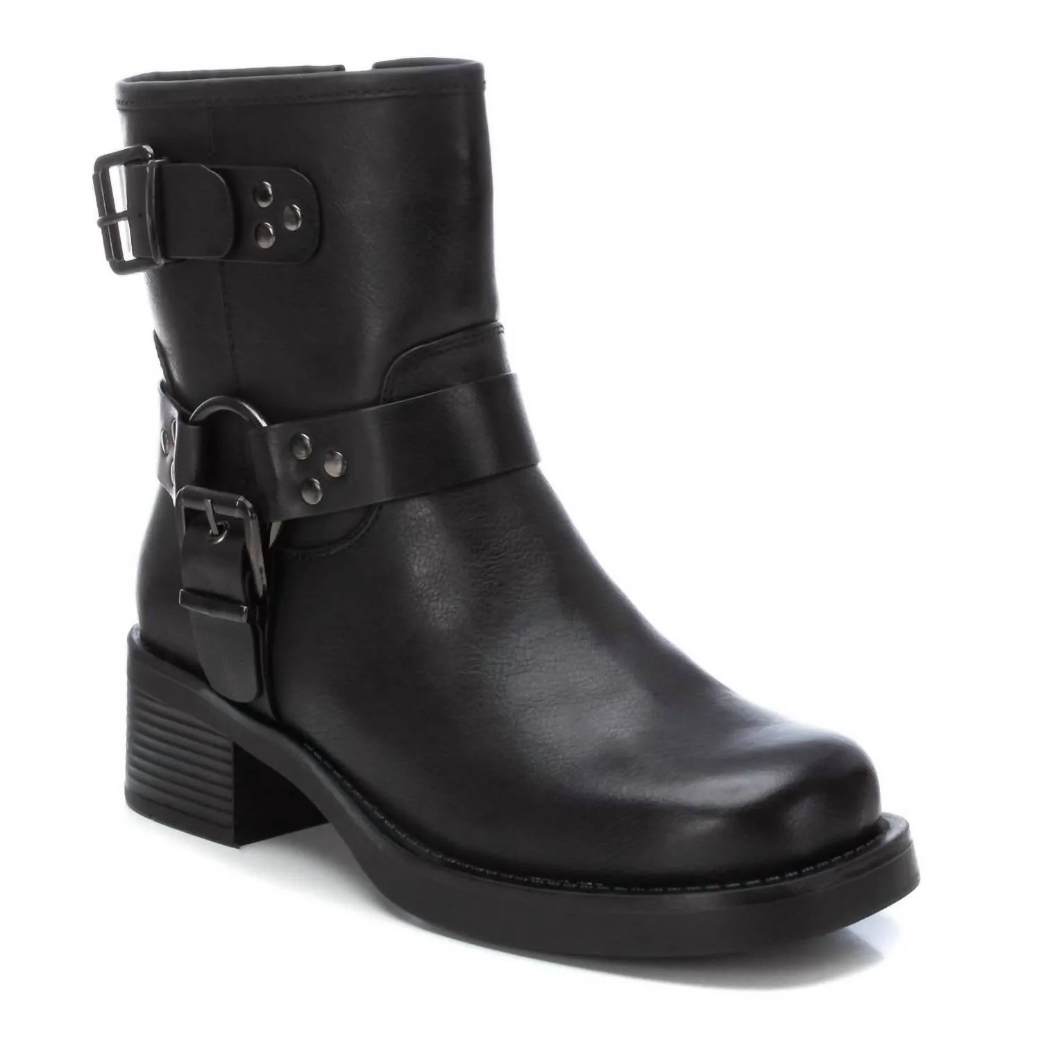 Women's Biker Booties In Black