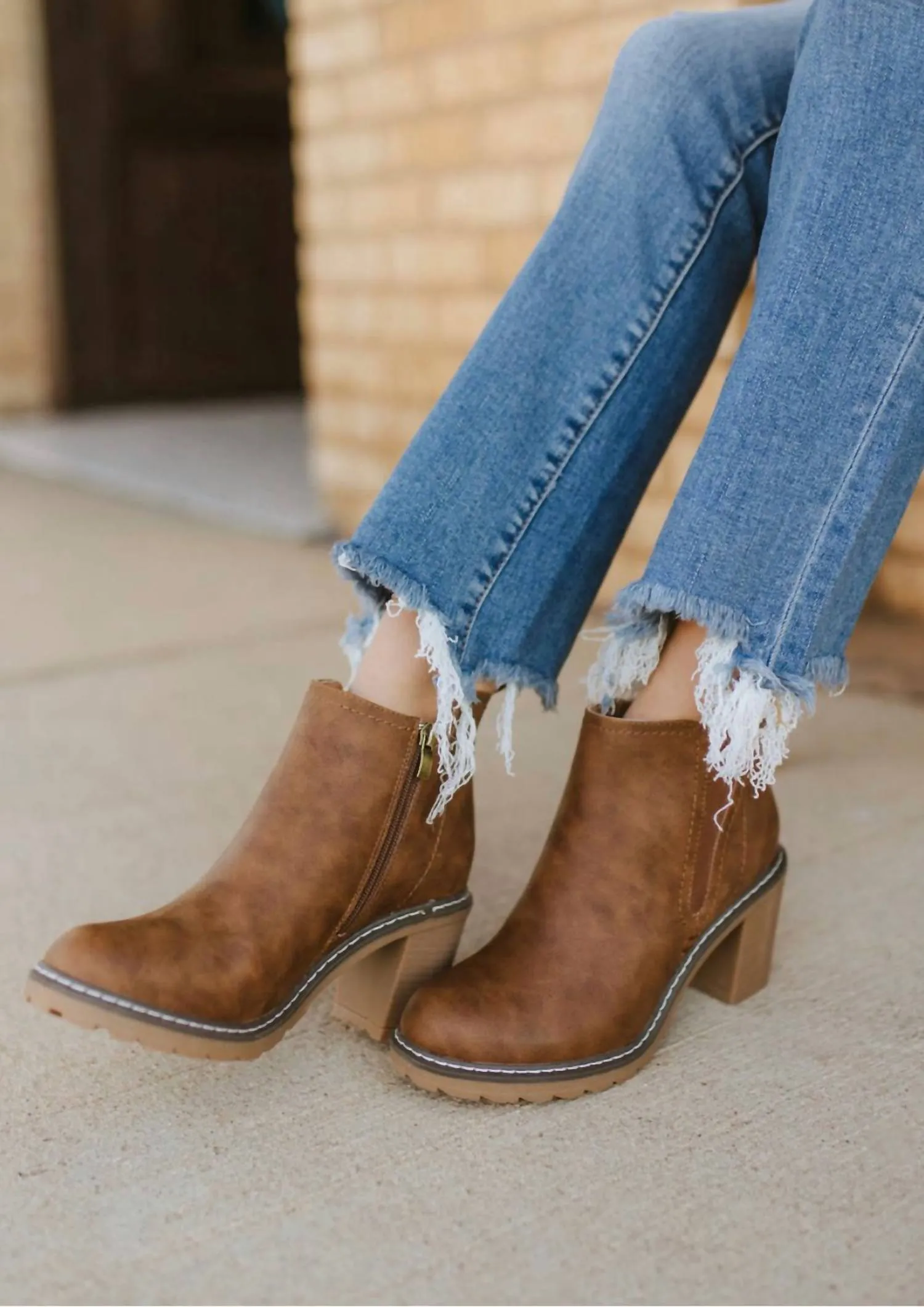Women's Bite Me Boot In Cognac