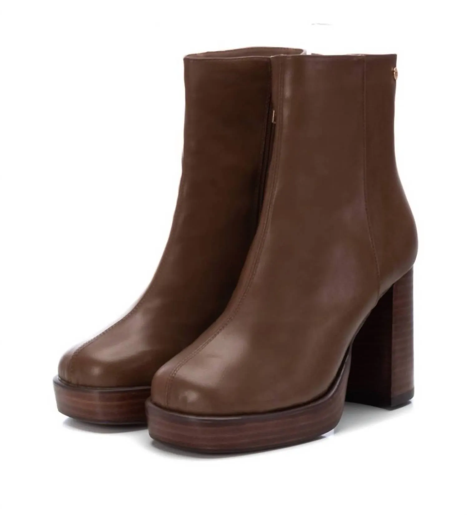 Women's Block Heel Booties In Taupe