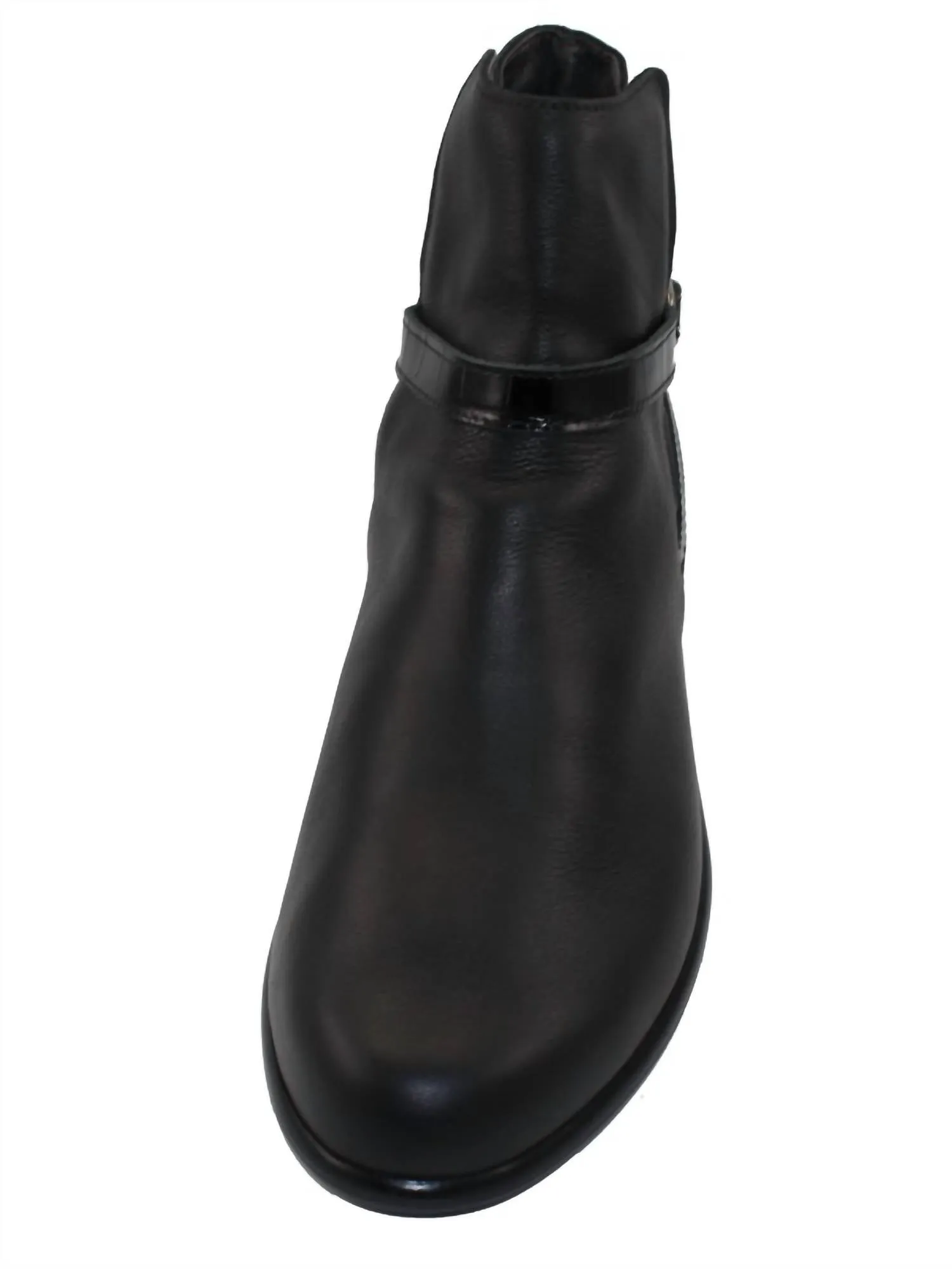 Women's Briza Ankle Boot In Black Leather/ Croc