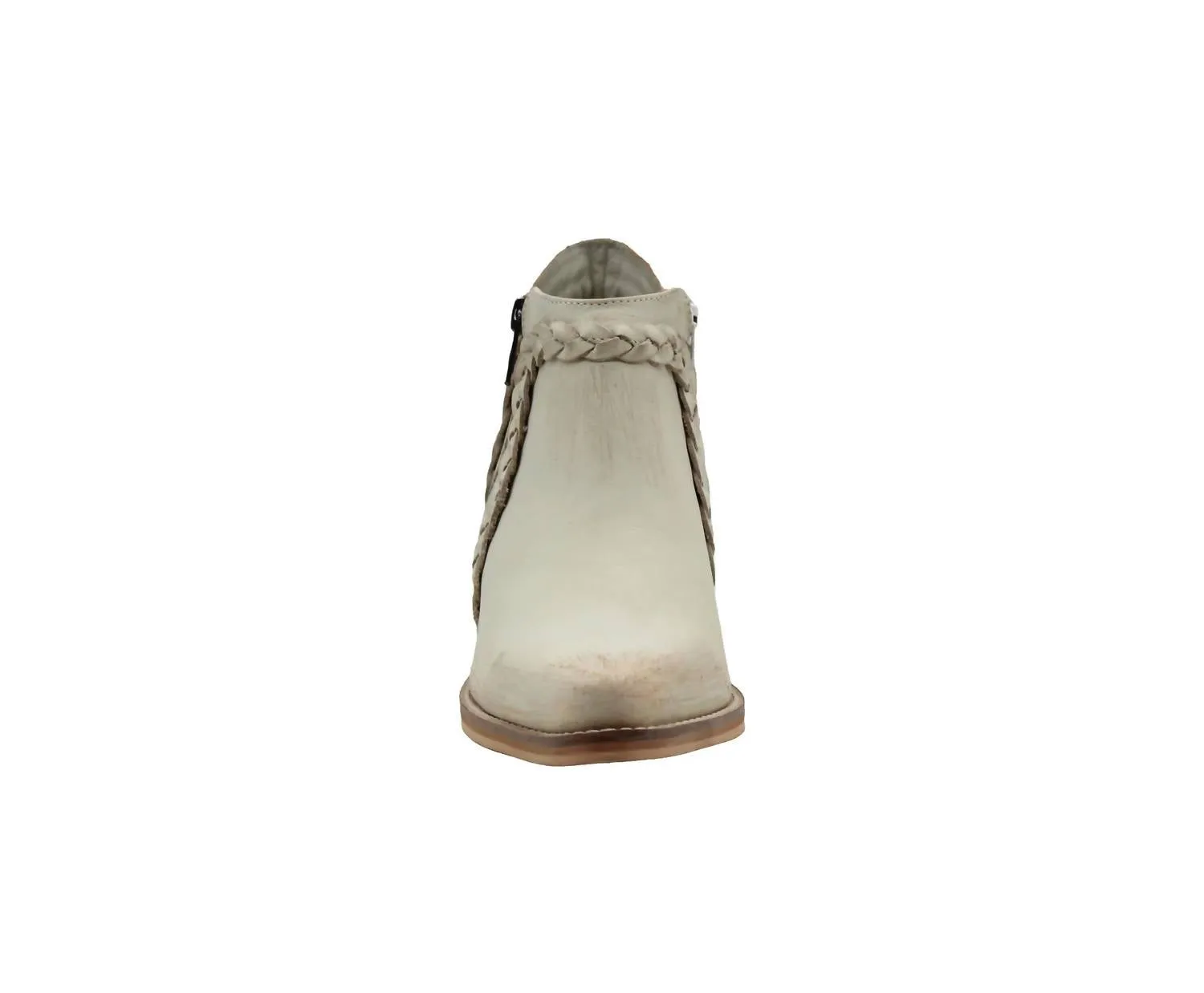 Women's Bronco Braided Ankle Bootie In Off White