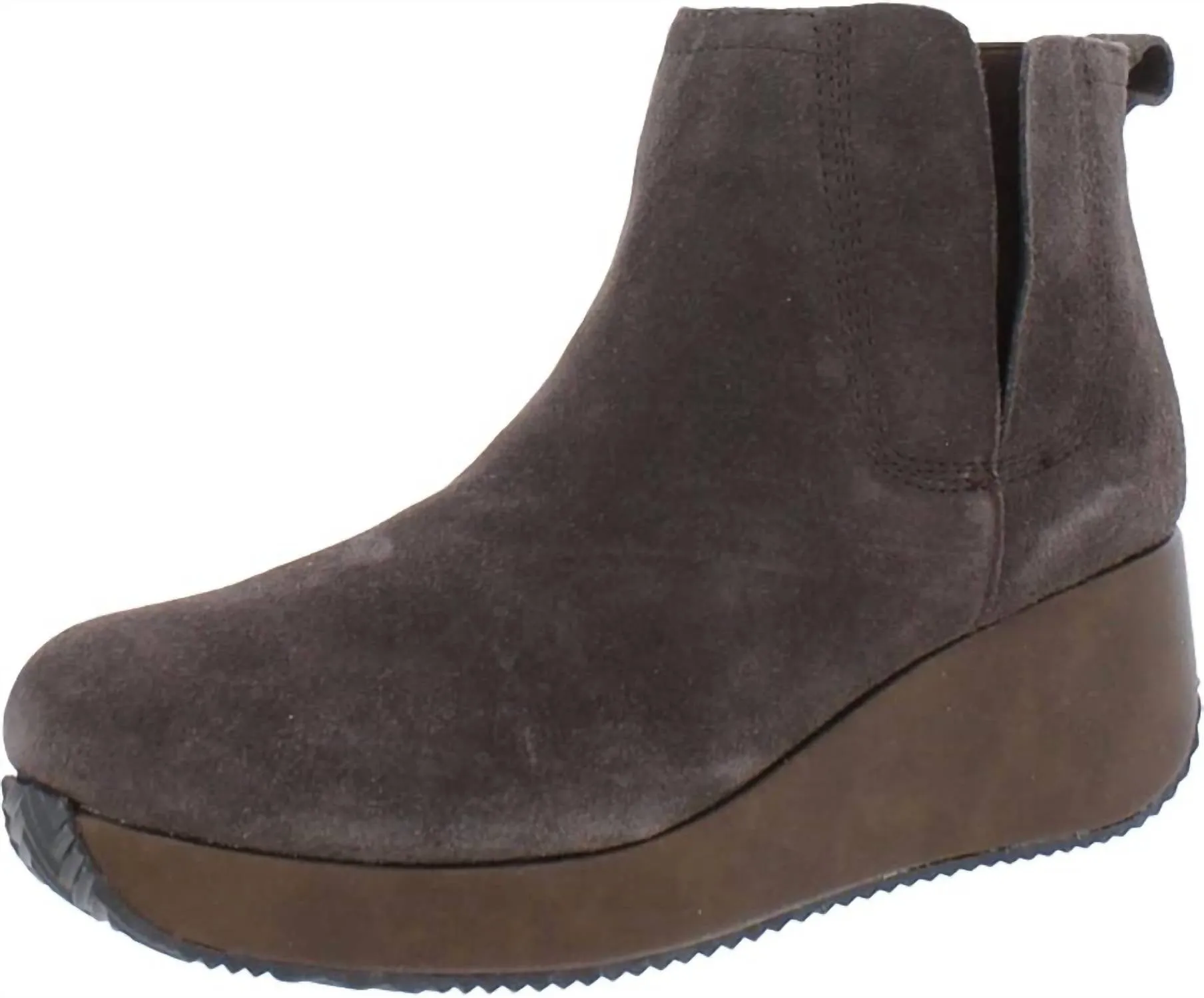 Women's Burlingham Suede Wedge Bootie In Brown