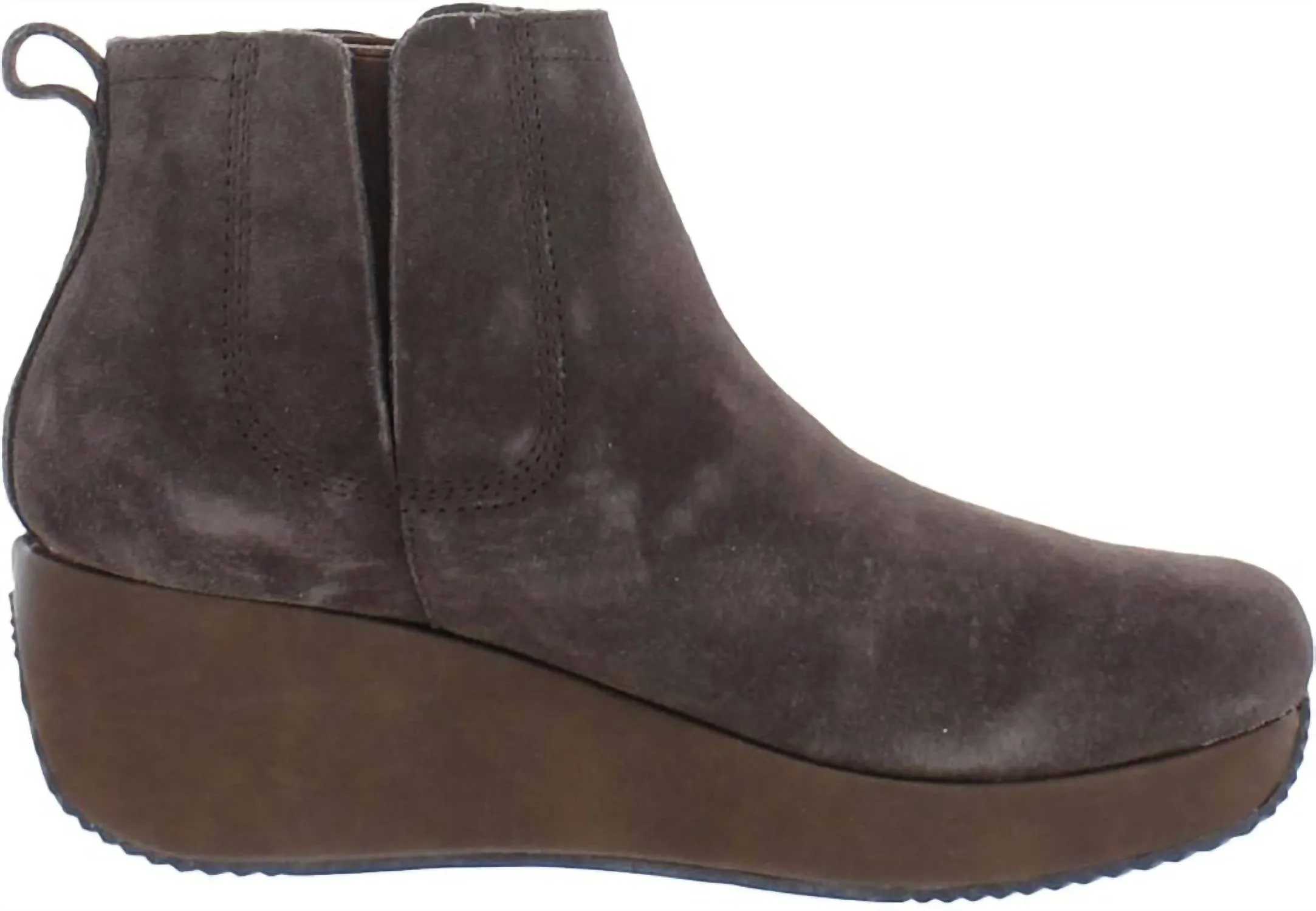 Women's Burlingham Suede Wedge Bootie In Brown