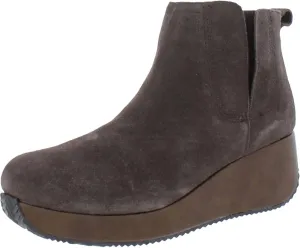 Women's Burlingham Suede Wedge Bootie In Brown