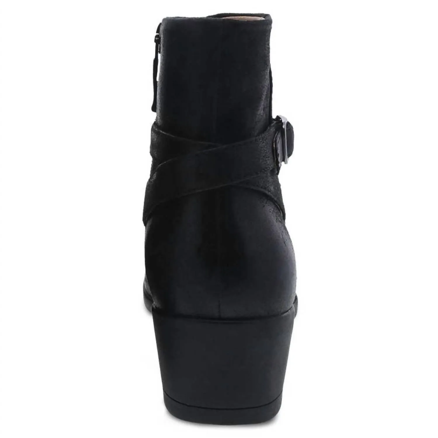 Women's Cagney Heeled Bootie - Medium Width In Black Burnished Suede