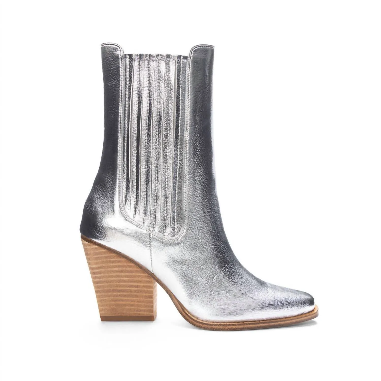 Women's Cali Metallic Bootie In Silver
