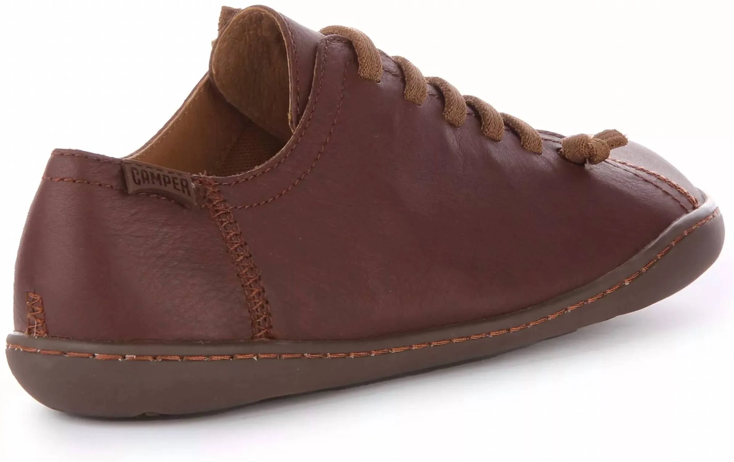 Womens Cami Slip On Wide Fit Casual Leather Shoe In Opium Cola/cami Vida