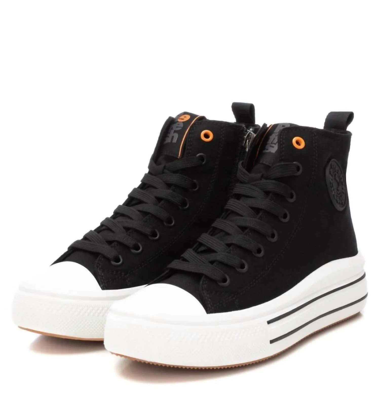 Women's Canvas Ankle Boots In Black