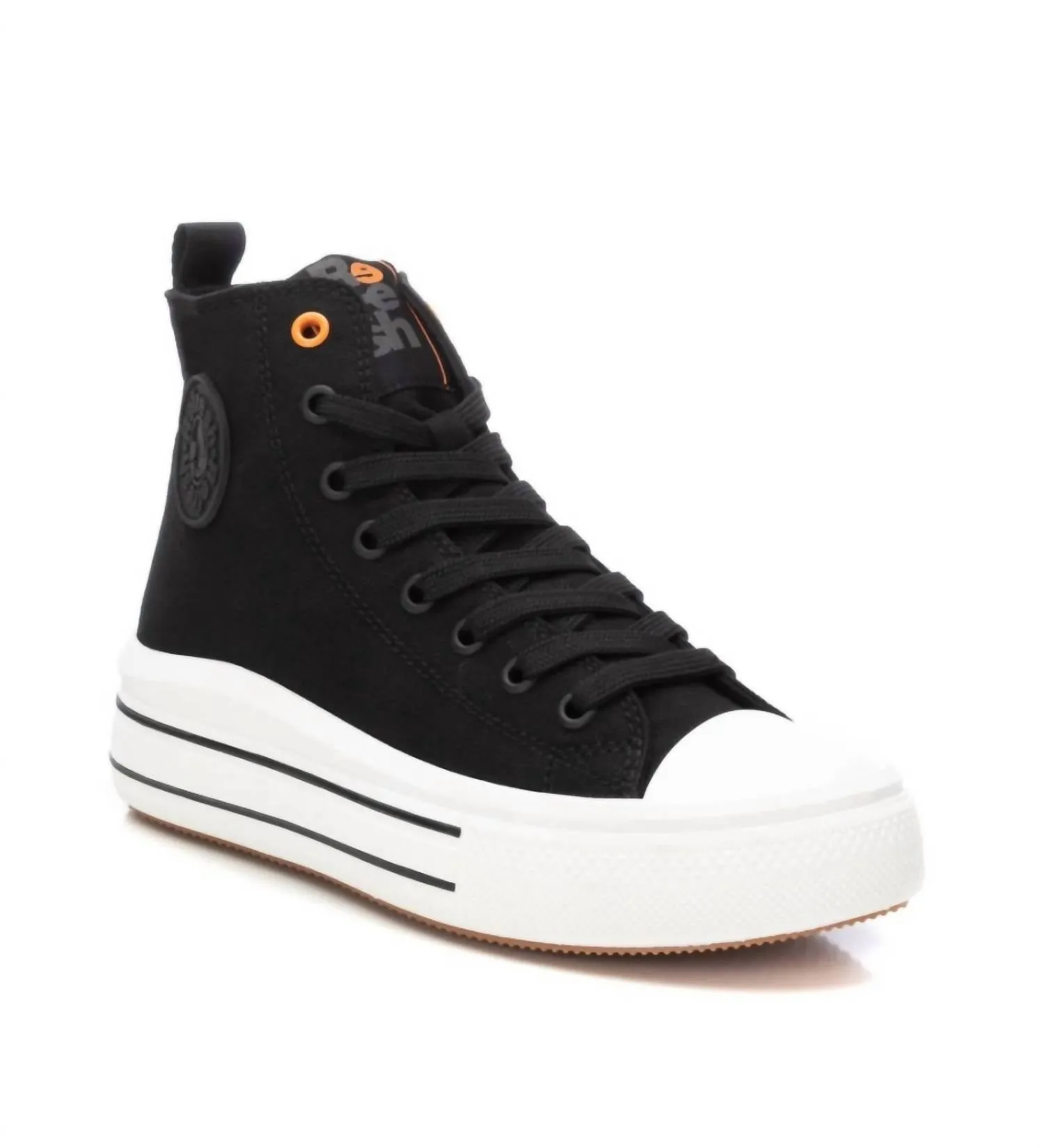 Women's Canvas Ankle Boots In Black