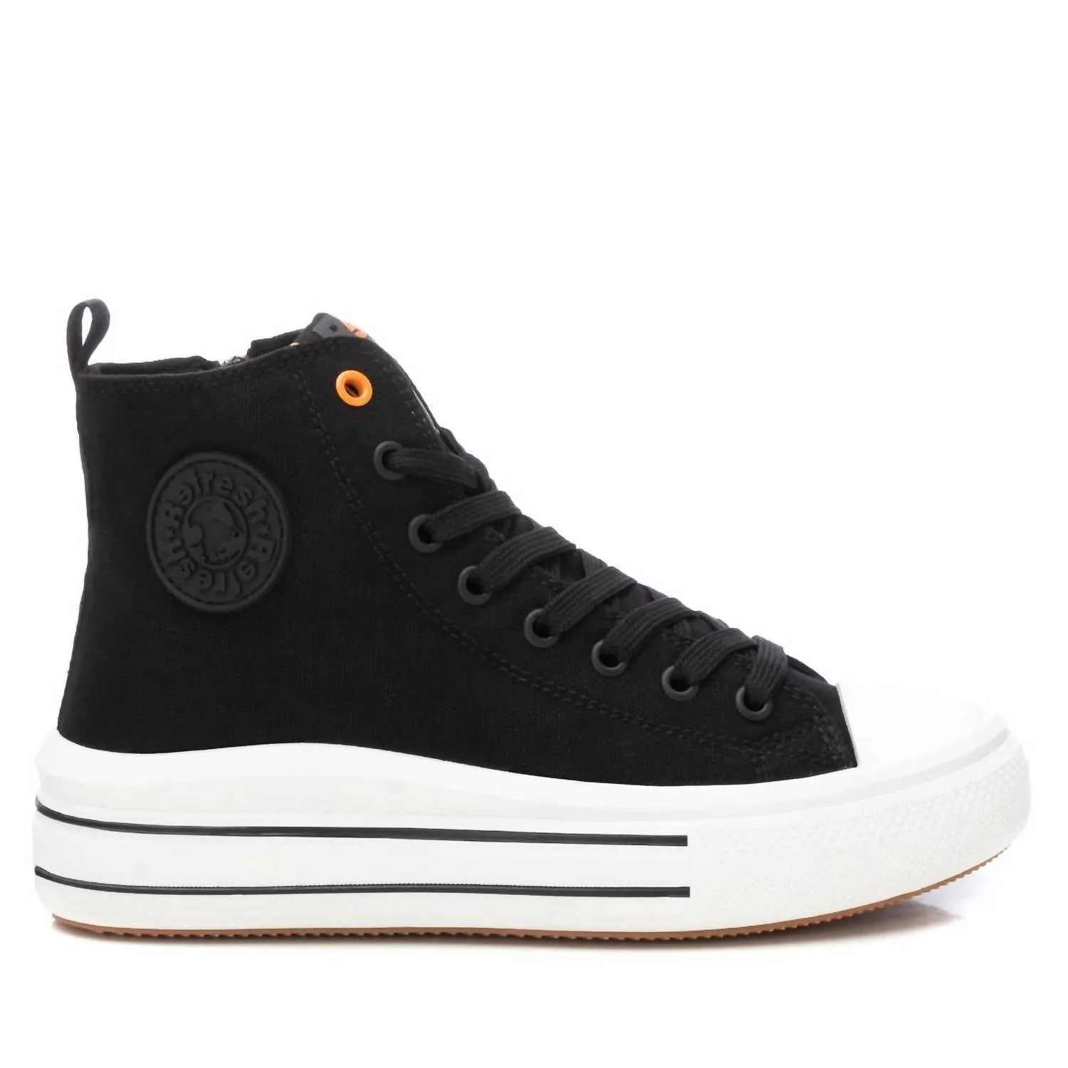 Women's Canvas Ankle Boots In Black