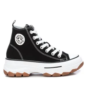 Women's Canvas Ankle Boots In Black