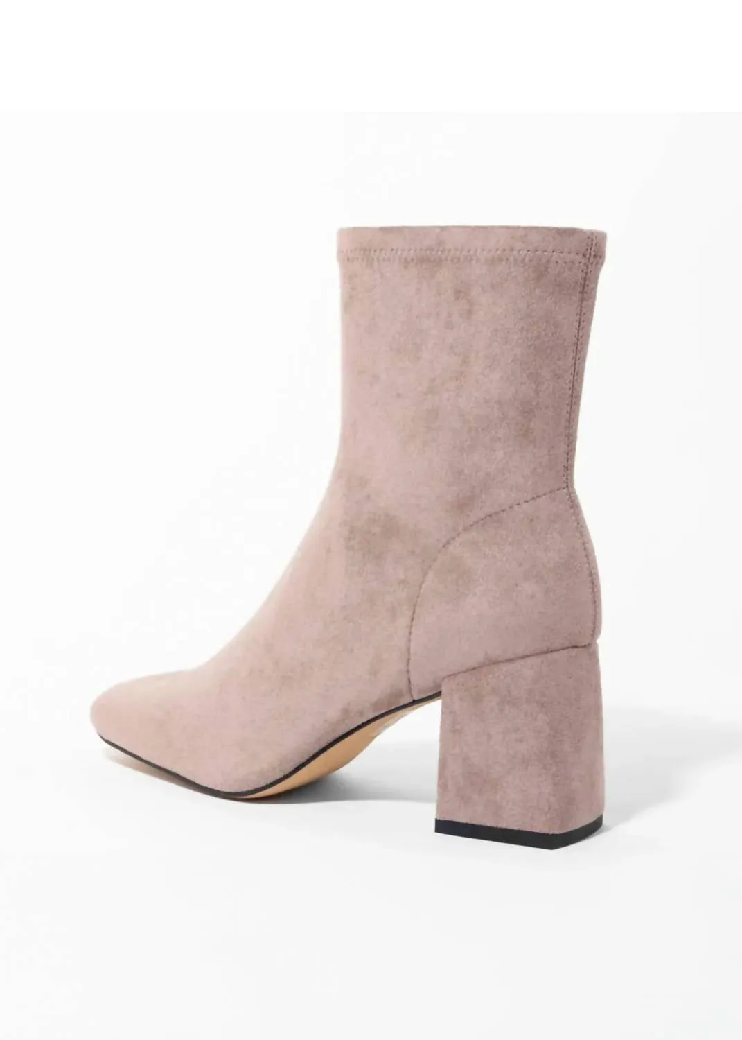 Women's Carina Heeled Ankle Boot In Taupe Suede